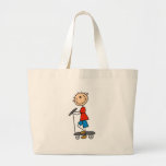Stick Boy on Scooter Tote Bag