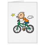 Stick Boy Riding Bicycle Cards