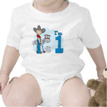 Stick Cowboy 1st Birthday Rompers