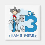 Stick Cowboy 3rd Birthday Refrigerator Magnets