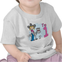 Stick Cowgirl 1st Birthday Tshirts