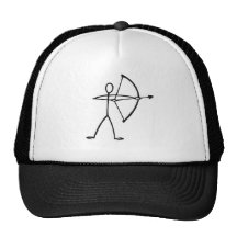 Stick figure archer t-shirts and gifts. trucker hat