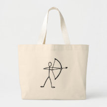 Stick figure archer t-shirts and gifts. tote bag
