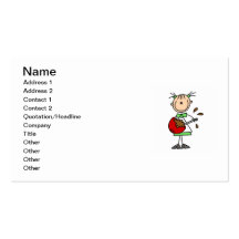 Stick Figure Baker Mixing Batter Business Card Templates