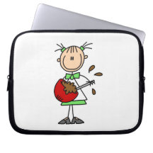 Stick Figure Baker Mixing Batter Computer Sleeves