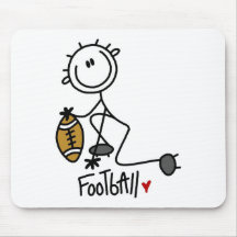 Stick Figure Basic Football T-shirts and Gifts Mouse Pad