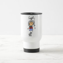 Stick Figure Cowgirl with Lasso Mug