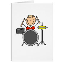 Stick Figure Drummer Card