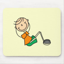 Stick Figure Exercising T-shirts and Gifts Mouse Pad