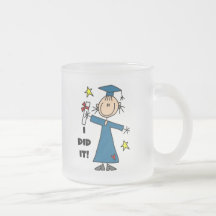 Stick Figure Girl Graduate T-shirts and Gifts Coffee Mugs