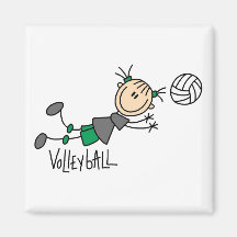 Stick Figure Girls Volleyball T-shirts and Gifts Magnet
