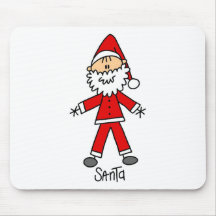 Stick Figure Santa Tshirts and Gifts Mouse Pad