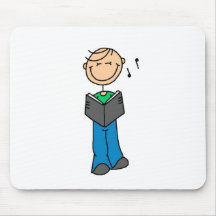 Stick Figure Singer Mousepad