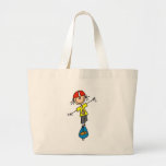 Stick Figure Skateboarder Tote Bag