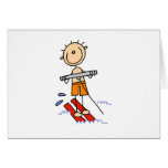 Stick Figure Water Skiing Cards