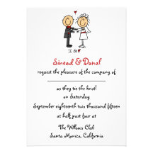Stick Figure Wedding Invitation