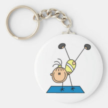 Stick Girl Doing Flips Tshirts and Gifts Keychain