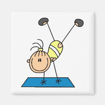 Stick Girl Doing Flips Tshirts and Gifts Magnets