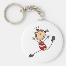 Stick Girl Gymnast Tshirts and Gifts Key Chain
