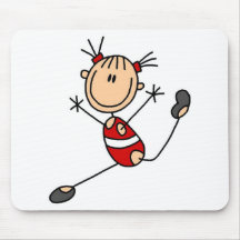 Stick Girl Gymnast Tshirts and Gifts Mousepad