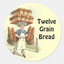 Sticker Antique Fun Bread Baker Chef Personalise
