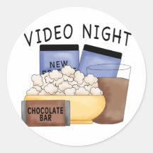 Sticker-Favours for Video Night Parties