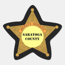STICKERS Cute Deputy Sheriff Badge template area