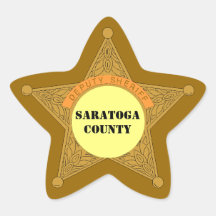 STICKERS Cute Deputy Sheriff Badge template area