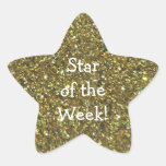 Stickers - STUDENT STAR OF WEEK GOLD GLITTER STAR