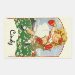 STICKERS Vintage Scrapbooking Cute Valentine Girl