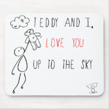 Stickman - I love you mum - Awesome mum - Mother Mousemats