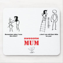 Stickman - I love you mum - Awesome mum - Mother Mousepads