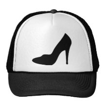 stiletto high heeled shoe icon mesh hat