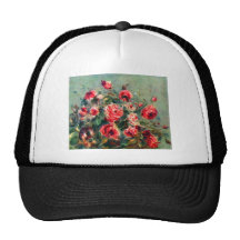 Still life roses of Vargemont by Claude Monet Mesh Hat