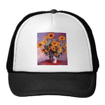Still life: Sunflowers by Claude Monet Hats
