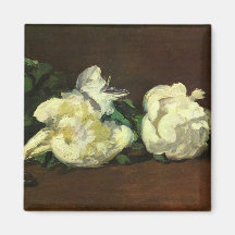 Still life, White Peony by Edouard Manet Magnets
