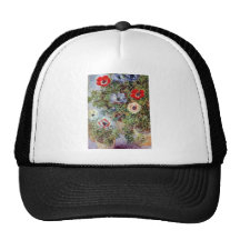 Still Life with Anemones by Claude Monet Trucker Hat