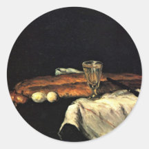 Still Life With Bread And Eggs By Paul Cézanne Sticker