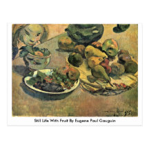 Still Life With Fruit By Eugene Paul Gauguin Postcard