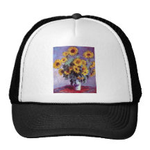 Still Life with Sunflowers by Claude Monet Hat