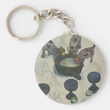 Still Life With Three Puppies by Paul Gauguin Key Chains