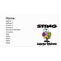 STING Asperger Syndrome Business Card Template