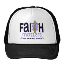Stomach Cancer Faith Matters Cross 1 Mesh Hats
