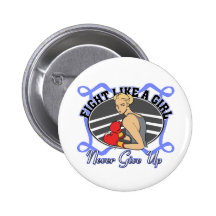 Stomach Cancer Fight Like A Girl Boxer Pinback Button