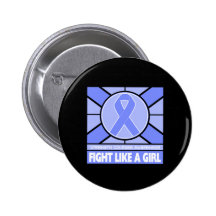 Stomach Cancer Fight Like A Girl Flag Pin