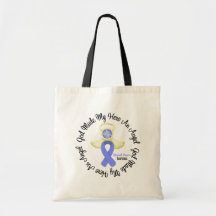 Stomach Cancer God Made My Hero An Angel Canvas Bags