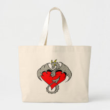 Stone Dragon & Heart Tote Bags