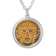 Stone Mayan Mask, full Custom Jewelry
