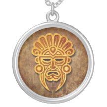 Stone Mayan Mask Jewelry