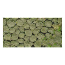 Stone Rockwall Texture Background Photo Cards